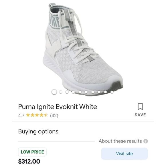 PUMA IGNITE evoKNIT \'Triple White\' Sneakers main image 6